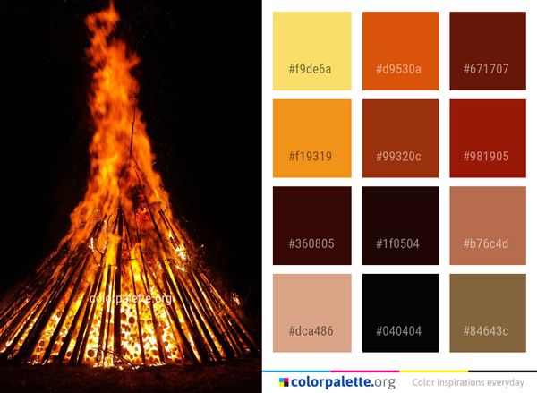 Fire Bonfire Heat Color Palette