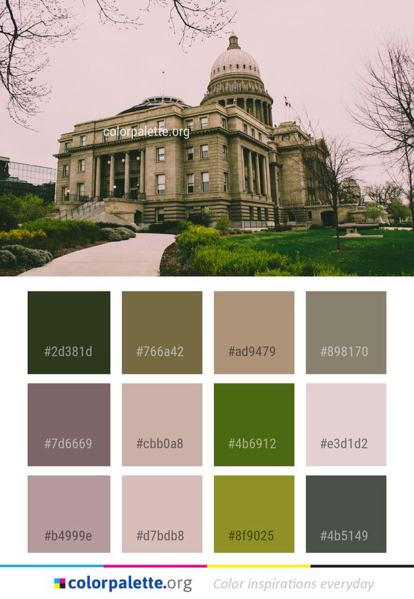 Landmark Stately Home Classical Architecture Color Palette