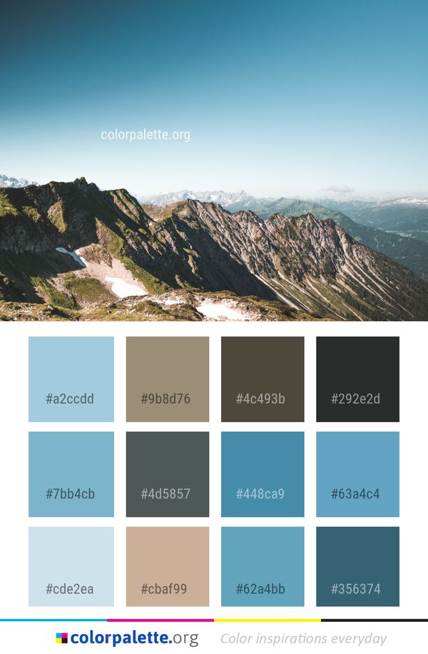 Mountainous Landforms Sky Mountain Color Palette