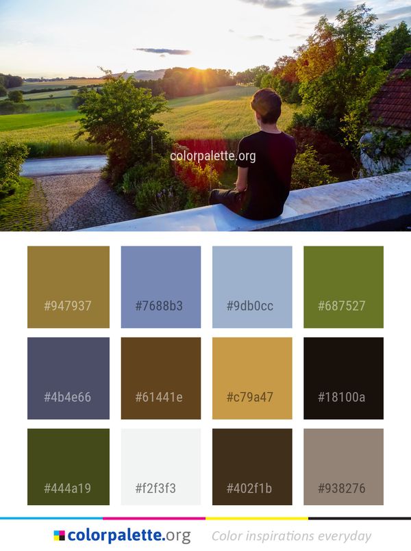 Nature Sky Leaf Color Palette