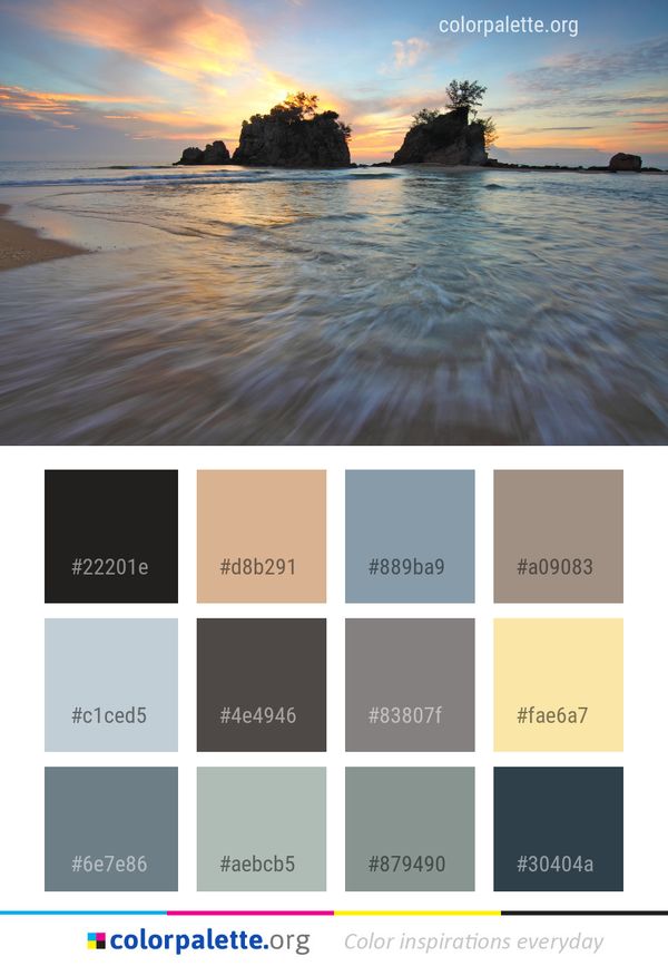 Sea Body Of Water Sky Color Palette