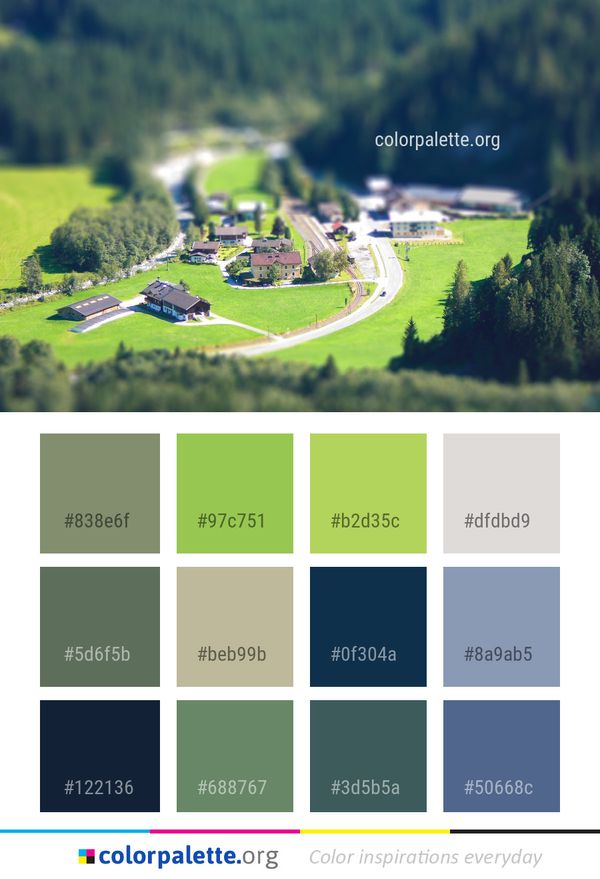 Aerial Photography Bird's Eye View Color Palette