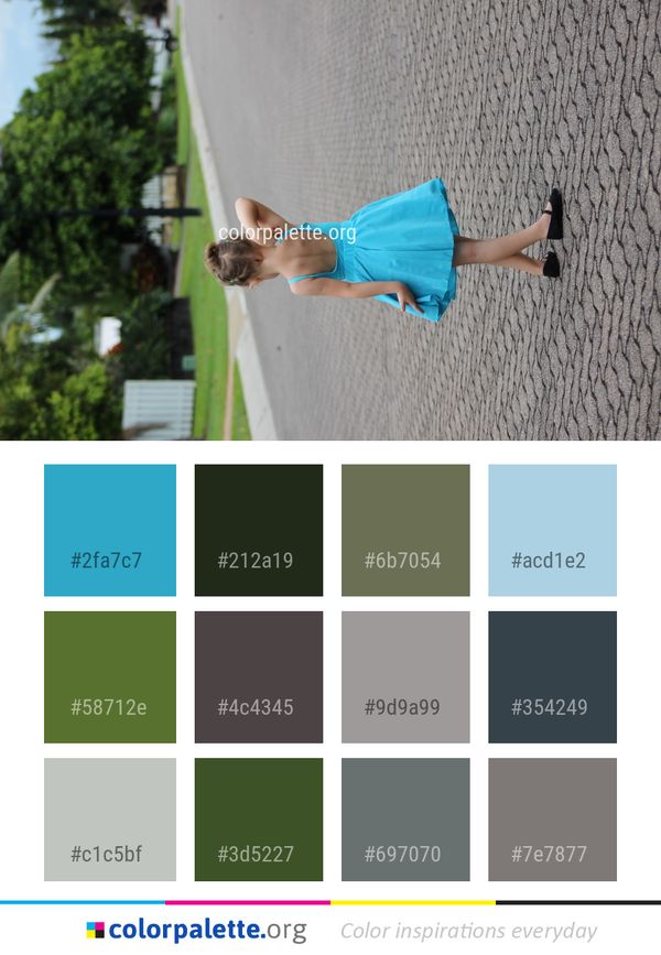 Blue Green Photograph Color Palette