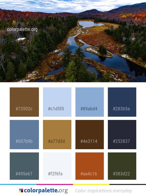Nature Reflection Wilderness Color Palette