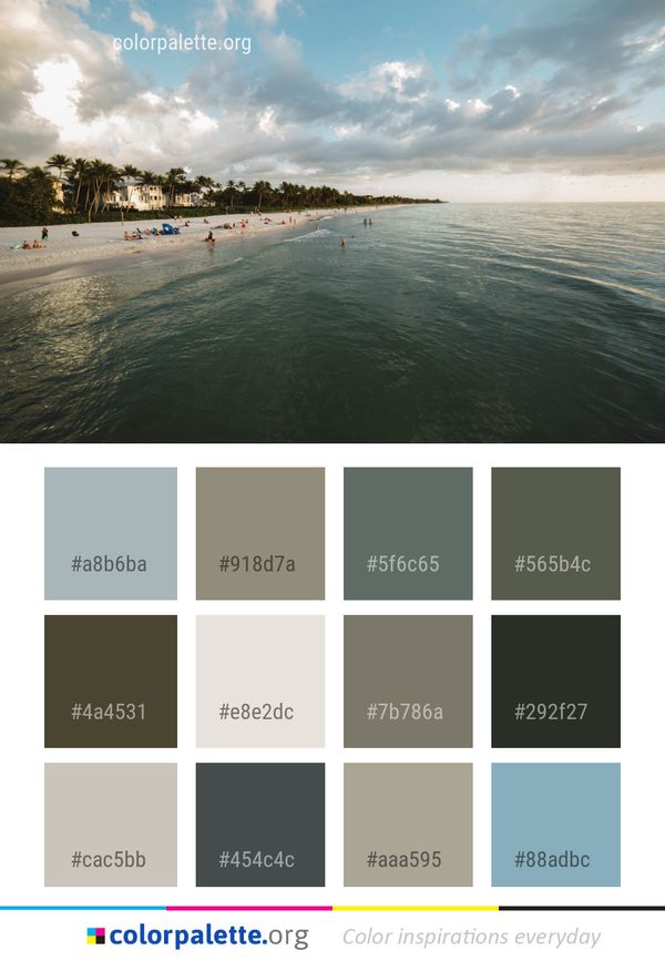 Sea Sky Cloud Color Palette