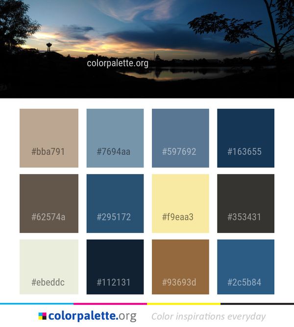 Sky Nature Reflection Color Palette