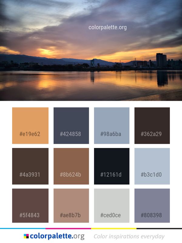 Sky Reflection Afterglow Color Palette