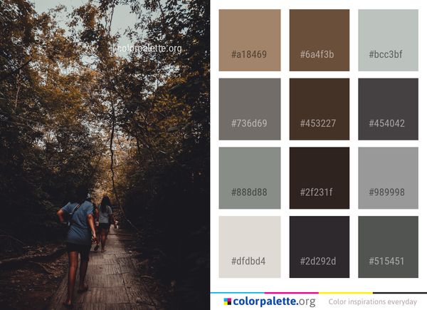 Tree Nature Water Color Palette