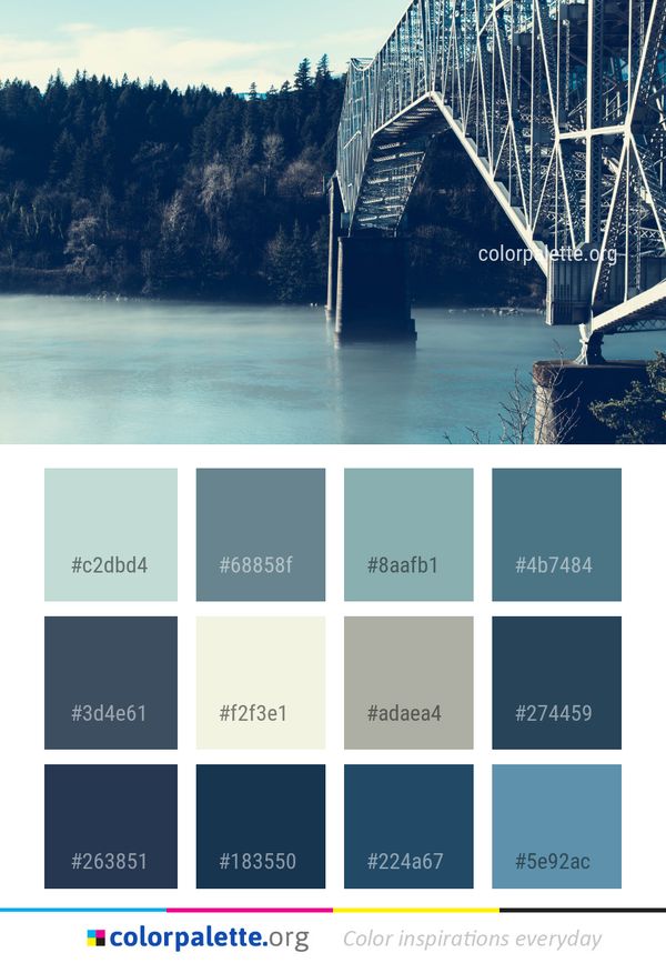 Water Nature Reflection Color Palette