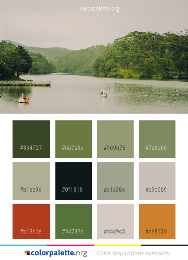 Water Waterway Green Color Palette
