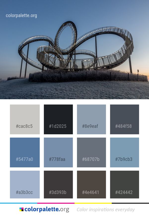 Amusement Ride Park Roller Coaster Color Palette