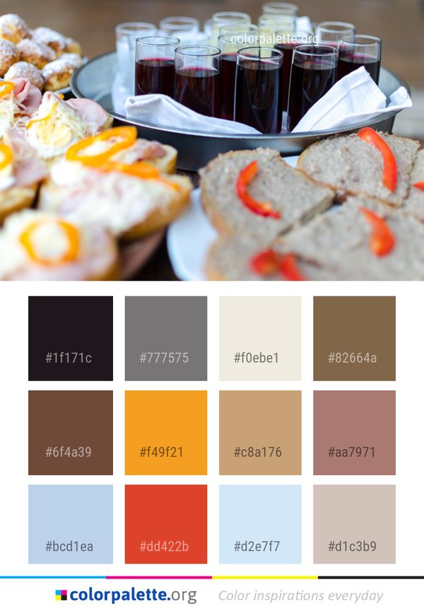 Food Appetizer Brunch Color Palette