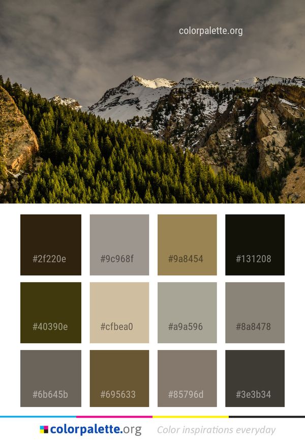 Mountainous Landforms Mountain Nature Color Palette