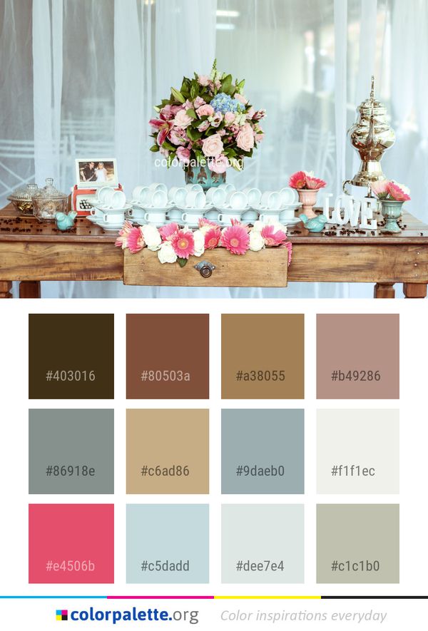 Pink Flower Arranging Color Palette