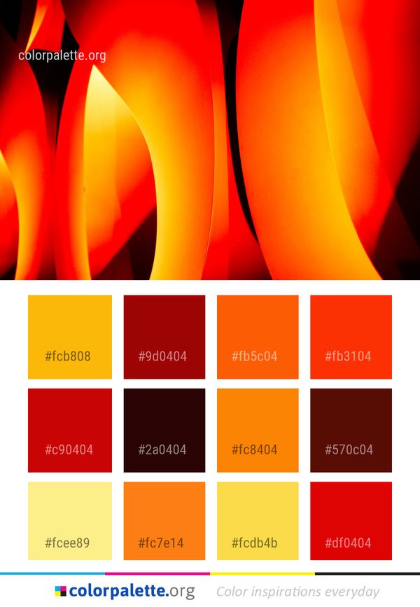 Red Orange Yellow Color Palette