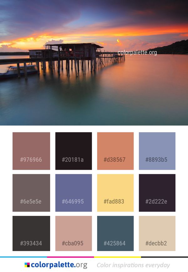 Reflection Sky Sunset Color Palette