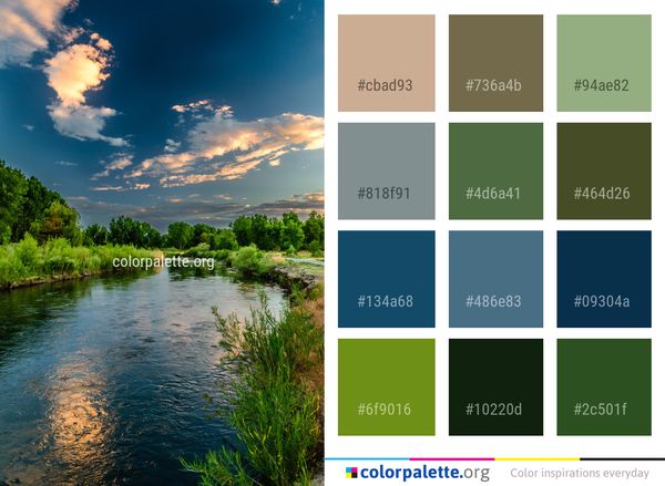 Reflection Sky Water Color Palette