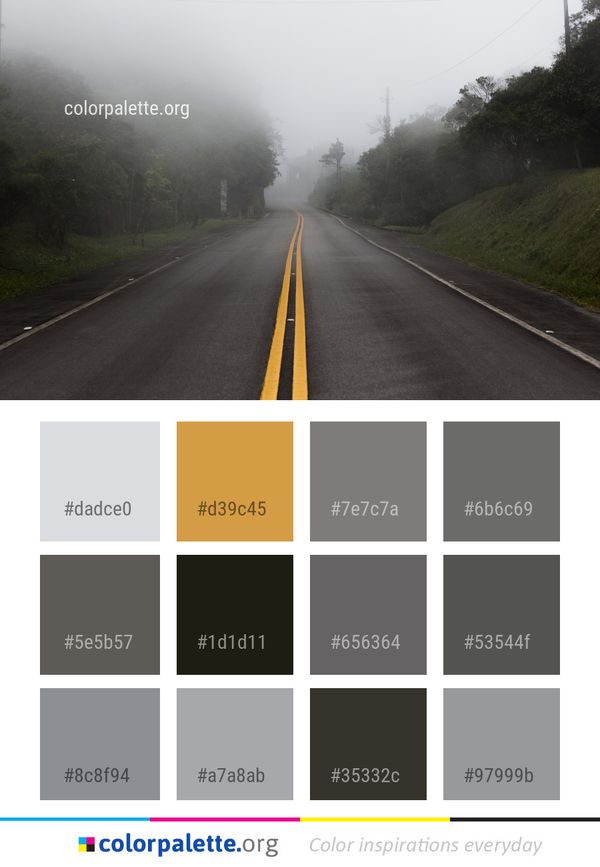 Road Lane Highway Color Palette