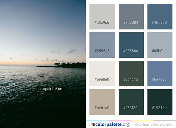 Sea Horizon Sky Color Palette