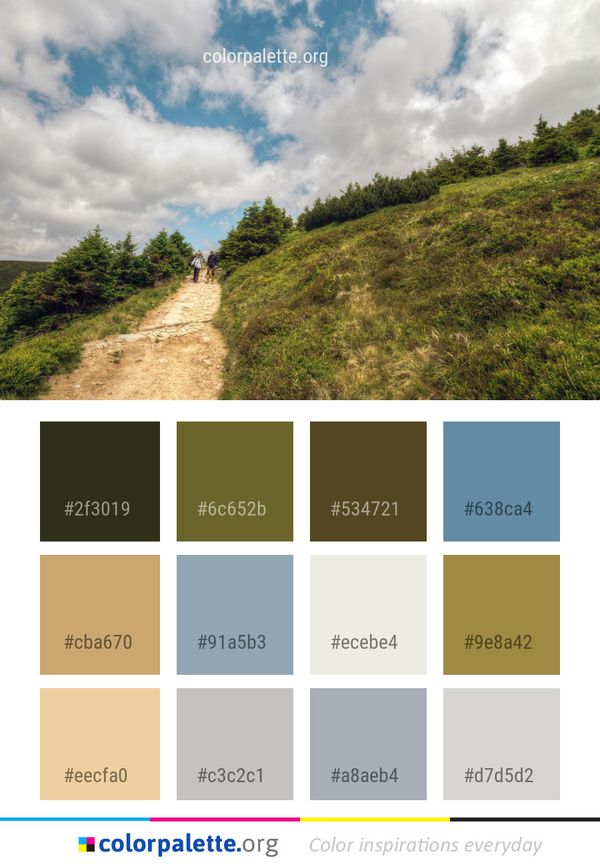 Sky Cloud Mountainous Landforms Color Palette