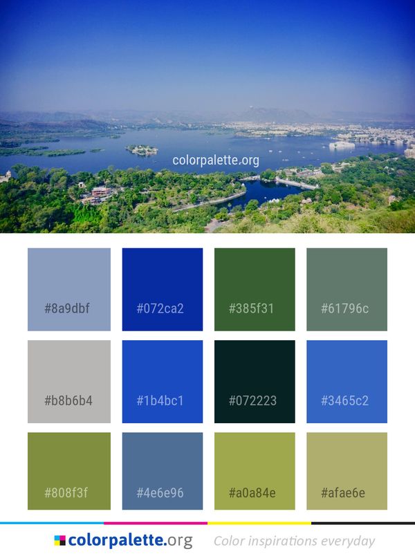 Sky Water Resources Bird's Eye View Color Palette