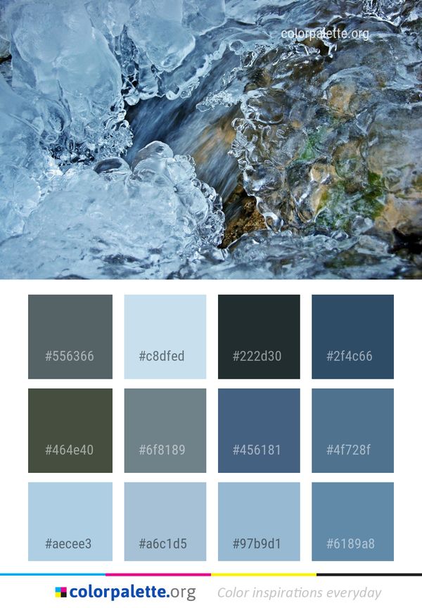 Water Freezing Ice Color Palette