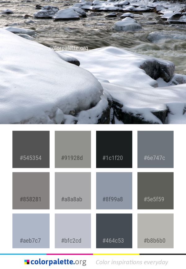 Water Snow Freezing Color Palette