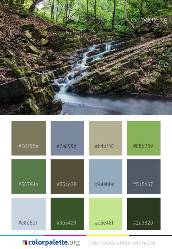 Water Stream Nature Color Palette