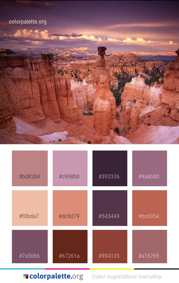 Badlands Canyon Sky Color Palette