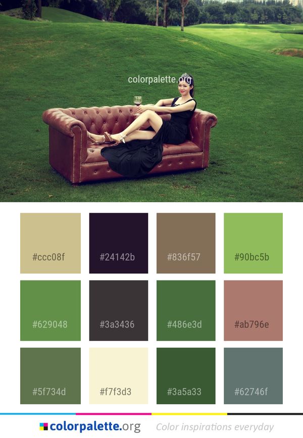 Grass Lawn Plant Color Palette