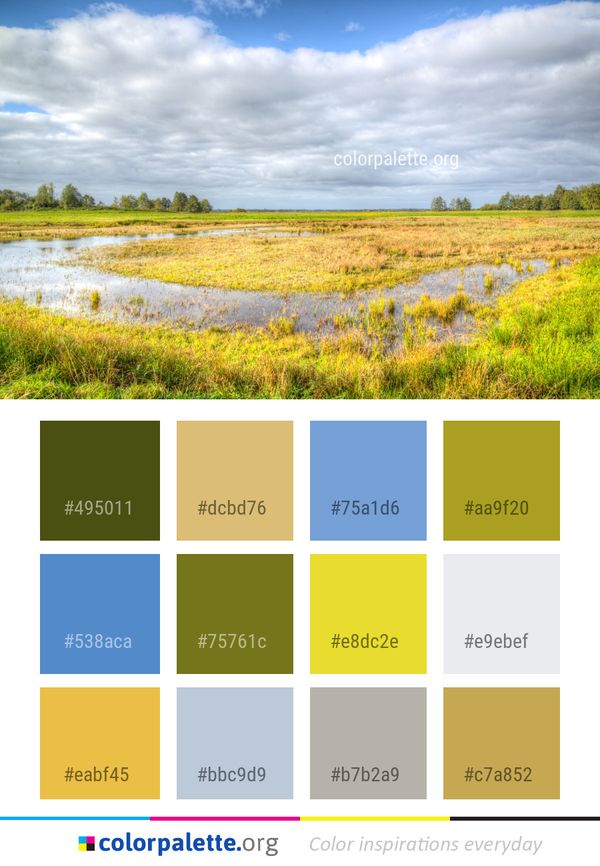 Grassland Wetland Prairie Color Palette