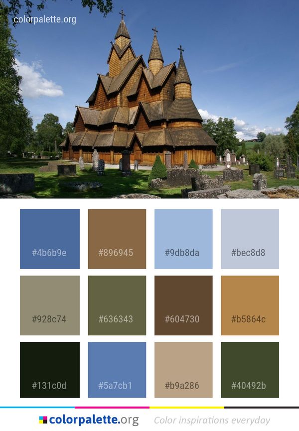 Historic Site Medieval Architecture Place Of Worship Color Palette