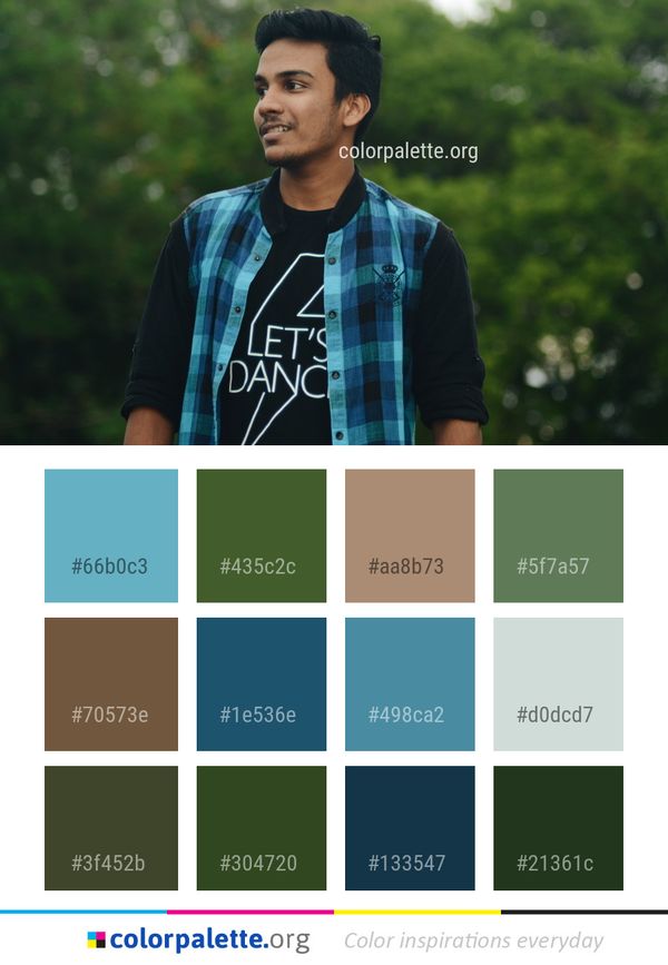 Male Outerwear Tree Color Palette