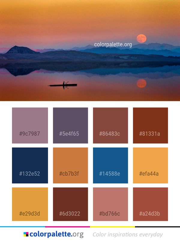 Nature Sky Afterglow Color Palette