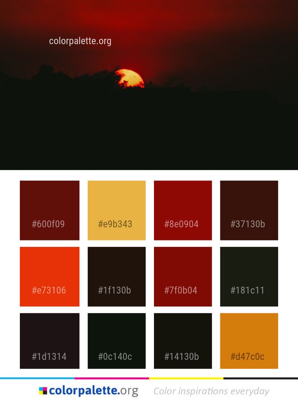 Sky Sunrise Geological Phenomenon Color Palette