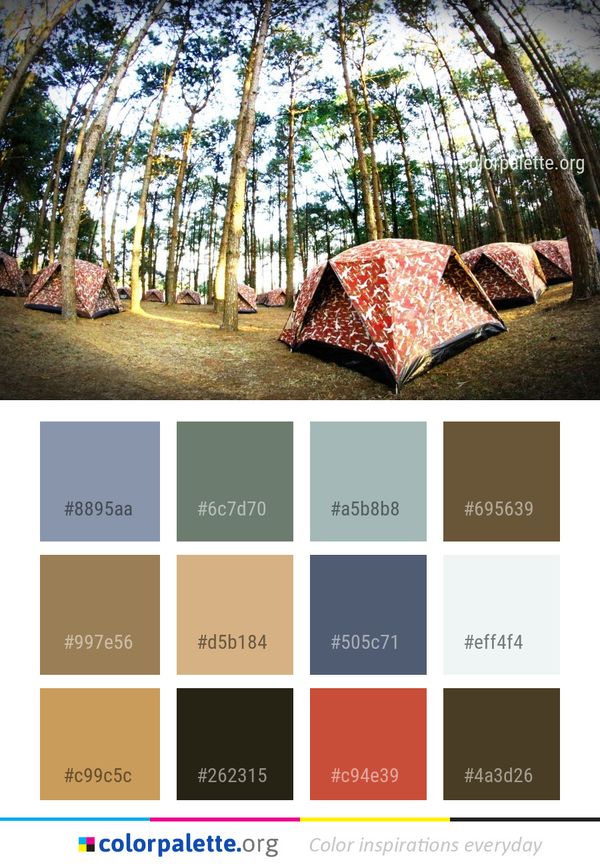 Tent Tree Woodland Color Palette