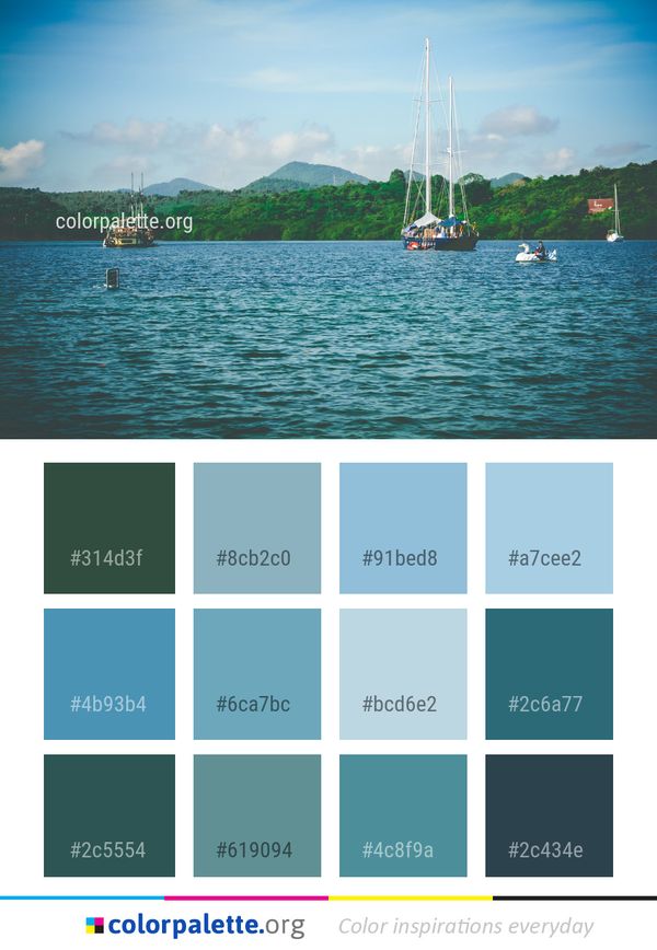 Water Sea Waterway Color Palette