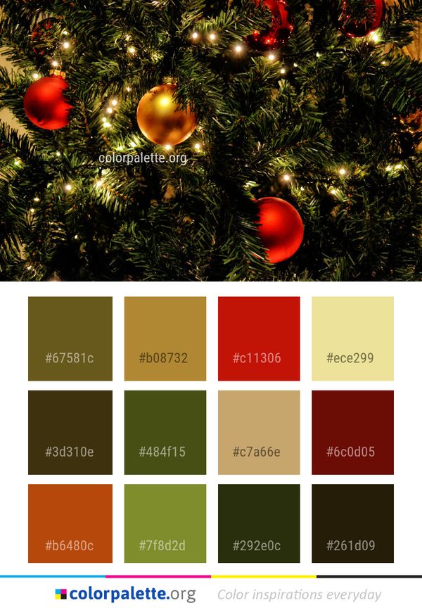 Christmas Decoration Tree Color Palette