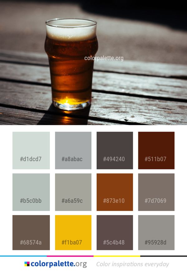 Drink Beer Glass Color Palette