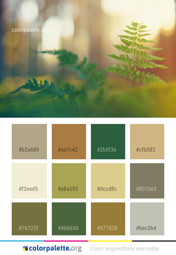 Green Nature Leaf Color Palette
