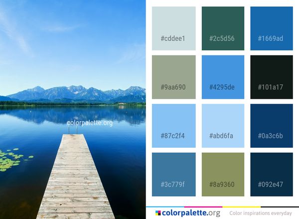 Reflection Nature Water Color Palette
