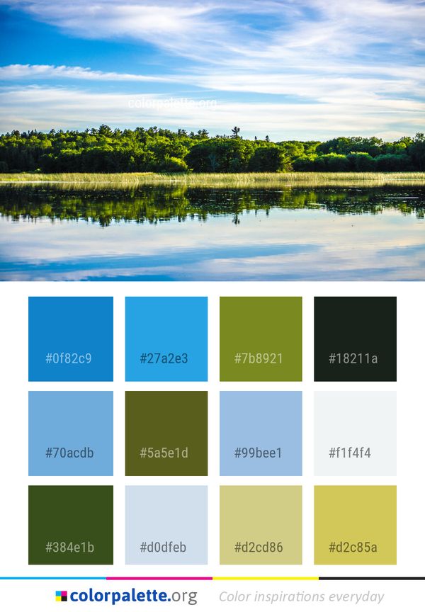 Reflection Sky Water Color Palette