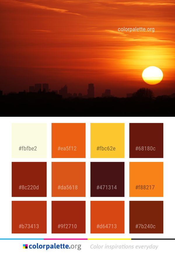 Sky Afterglow Red At Morning Color Palette