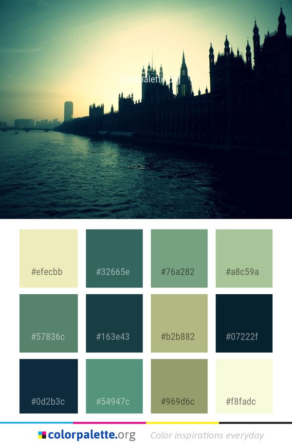 Sky Waterway Skyline Color Palette