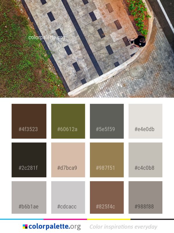 Wall Grass Road Surface Color Palette