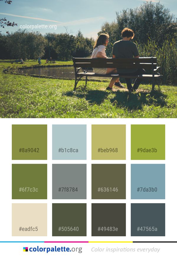Green Nature Photograph Color Palette