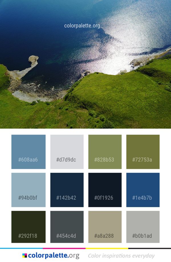 Green Sky Water Color Palette