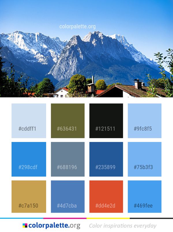 Mountainous Landforms Mountain Range Color Palette