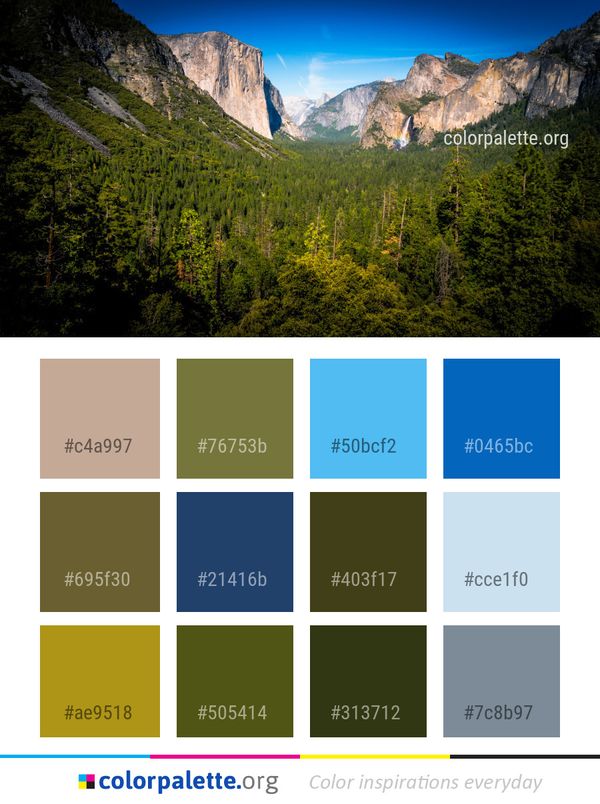 Nature Wilderness Mountainous Landforms Color Palette