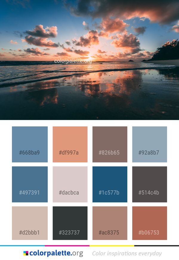Reflection Horizon Sky Color Palette